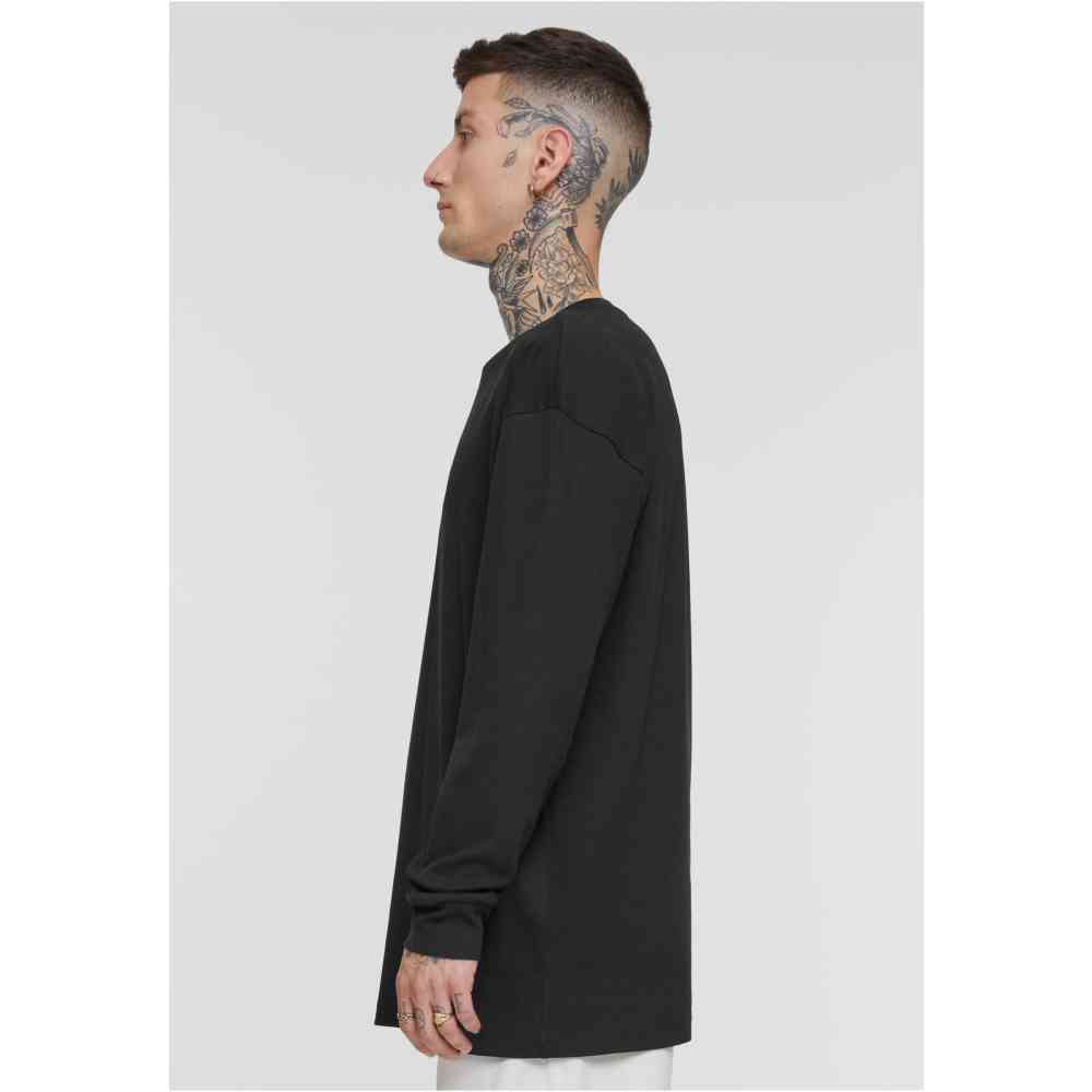 Urban Classics - Organic Boxy Rib Longsleeve shirt - Black